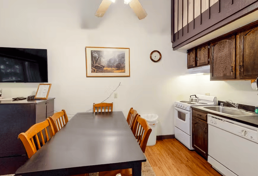 kitchenette and dining area