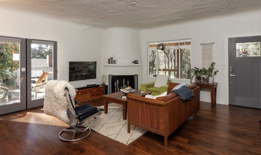 living room with television and seating