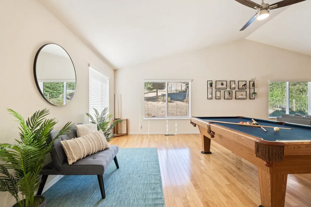 game room with pool table