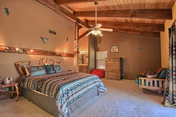 primary bedroom with futon