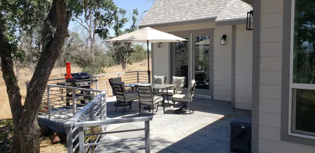 deck with outdoor seating