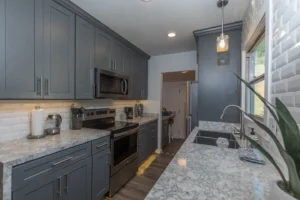 grey cabinet kitchen