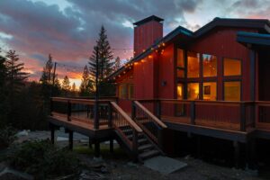 house at night