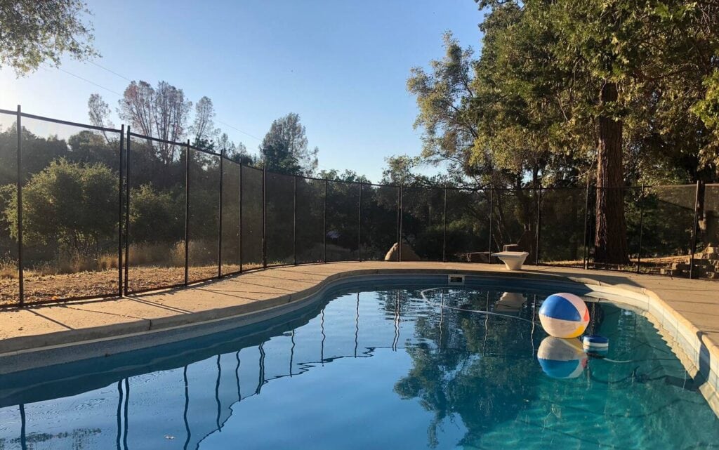 pool with fence