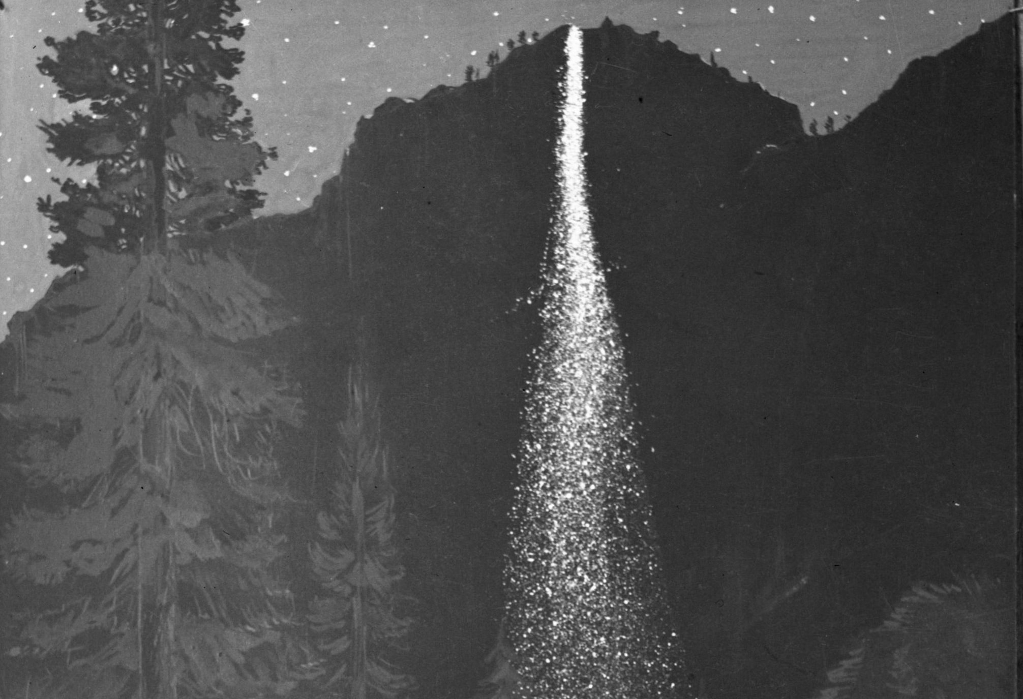 Glacier Point Firefall from historic poster