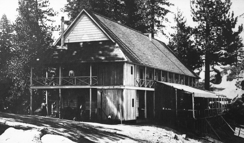The original Glacier Point Mountain House