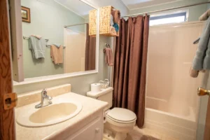 bathroom with tub shower