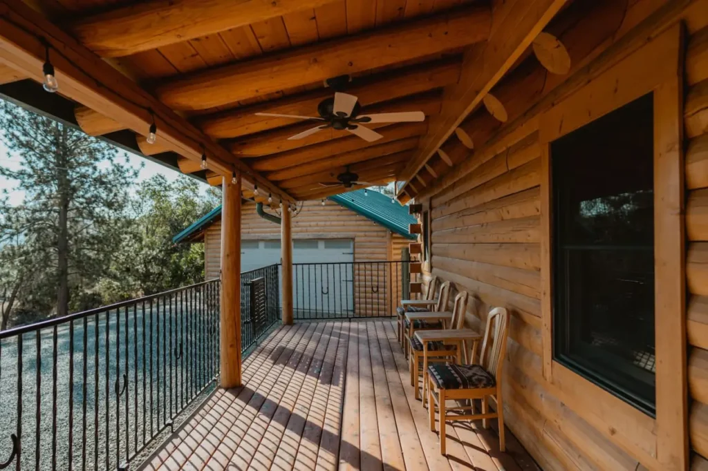 deck with outdoor seating