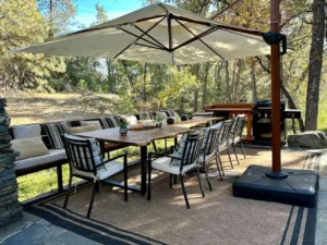 patio with outdoor dining