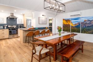 dining room and kitchen