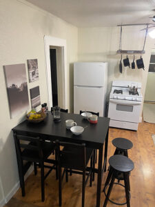kitchen with dining table