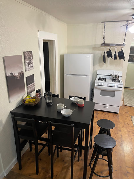 kitchen with dining table