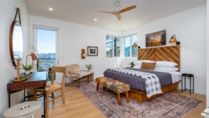 bedroom with king bed
