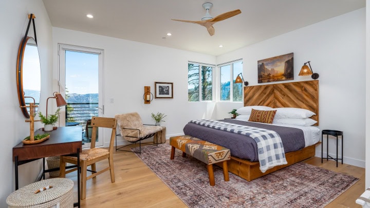 bedroom with king bed