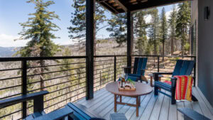 deck with outdoor seating
