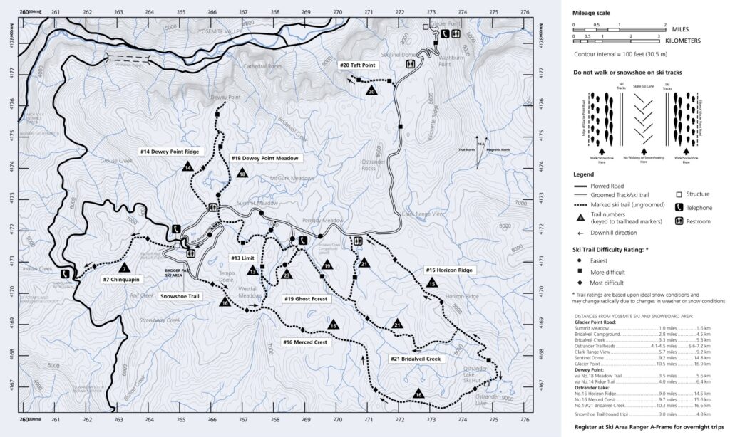 Badger Pass Ski Area Trail Map