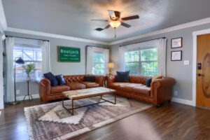 living room overview of couch