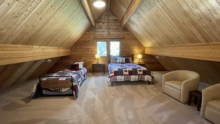 loft with two beds