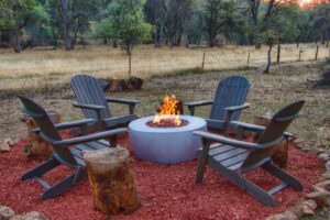 fire pit with seating