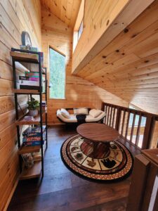 loft area with reading nook