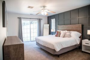 bedroom with king bed