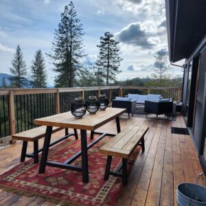 deck with outdoor seating and dining