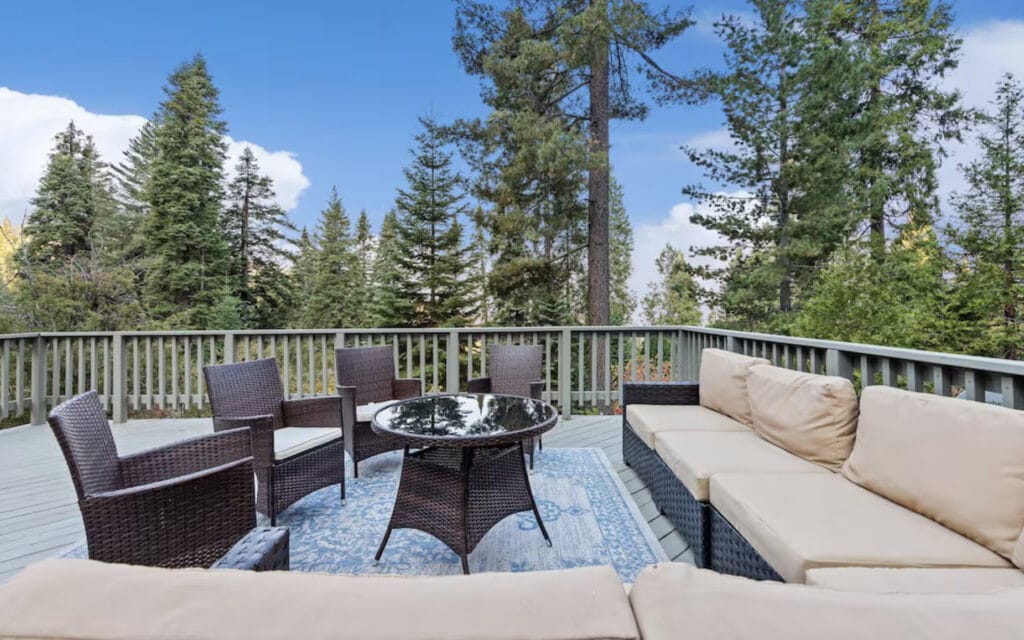 outdoor deck seating, large sectional