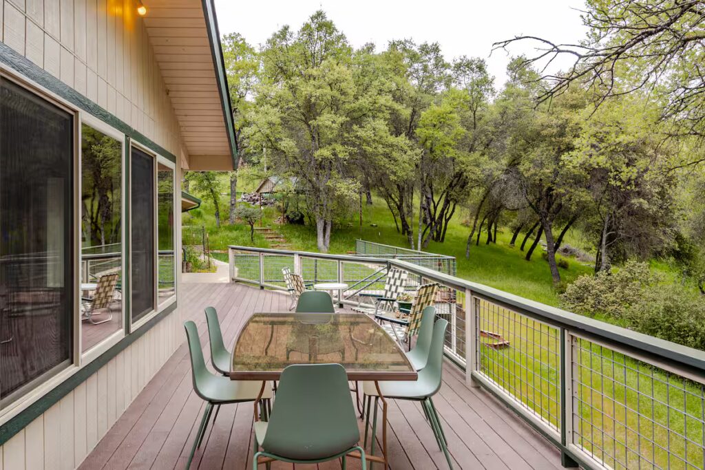 deck with outdoor seating