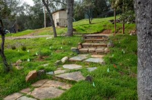 property stone exterior steps up a hill