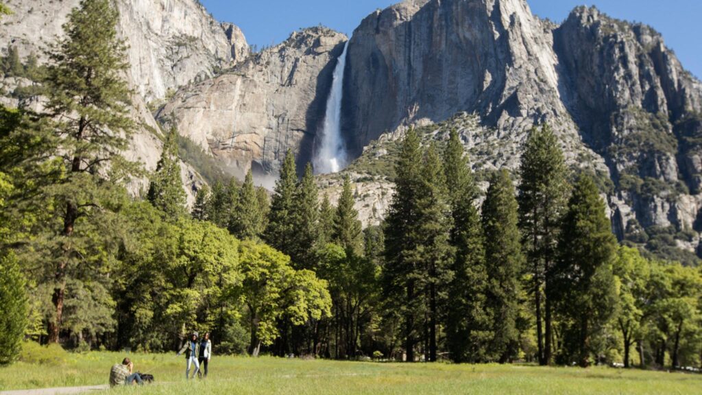 A view of Yosemite Falls in Spring time, photo by Joe Goger.